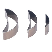 3PCS Alloy Steel Moon Shape Cutting Die Set for Fabric, Leather, Clay