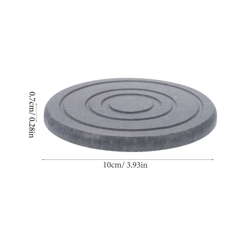 4Pcs Dark Grey Diatomite Absorbent Coasters Durable Table Drink Pads 1