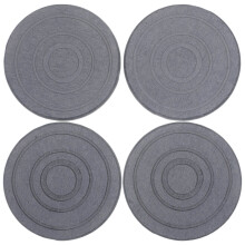 4Pcs Dark Grey Diatomite Absorbent Coasters Durable Table Drink Pads