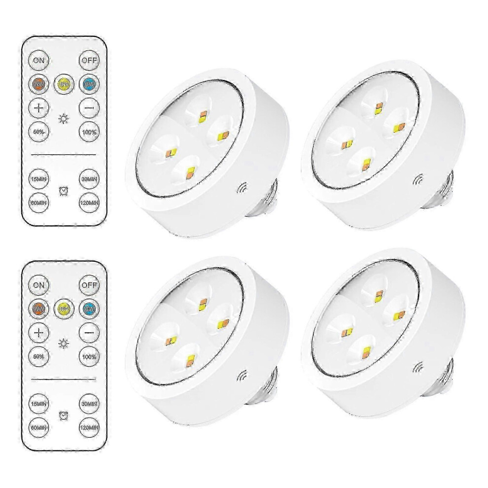 Battery Operated Bulbs With Remote Control, Battery Operated Led Puck S With E26 Screw Base, Aa Battery Operated Wireless Bulbs For Light