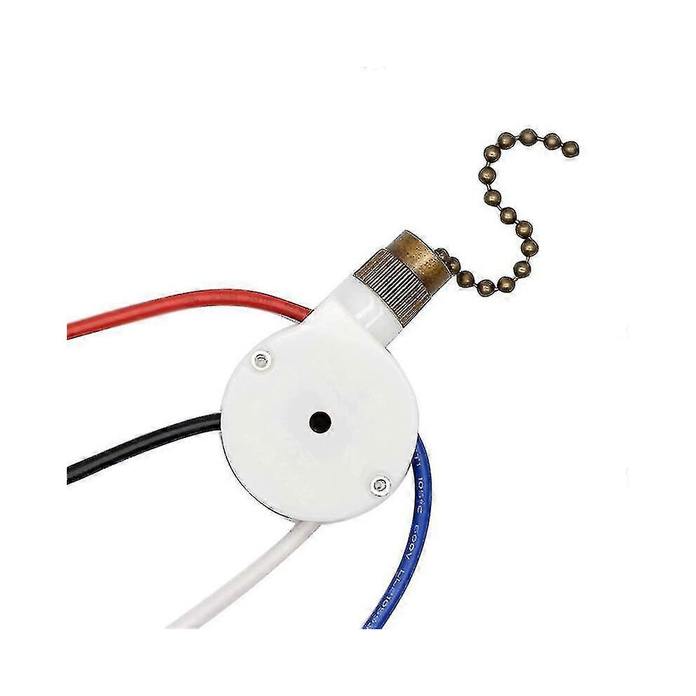 ZingEar ZE-208S E89885 Ceiling Fan Switch, 3 Speed, 4 Wire, Pull Chain, Fan Switch