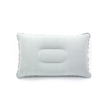 Camping Pillow Outdoor Air Inflatable Ultralight PVC Nylon Travel Sleep Cushion For Hiking Beach Car Plane Headrest Grey