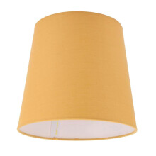 Simple Design Fabric Lampshade for Bedside Lamp, Table Lamp, for Home Use, Yellow, 18 x 18 cm, Softening Light, 1 Pack