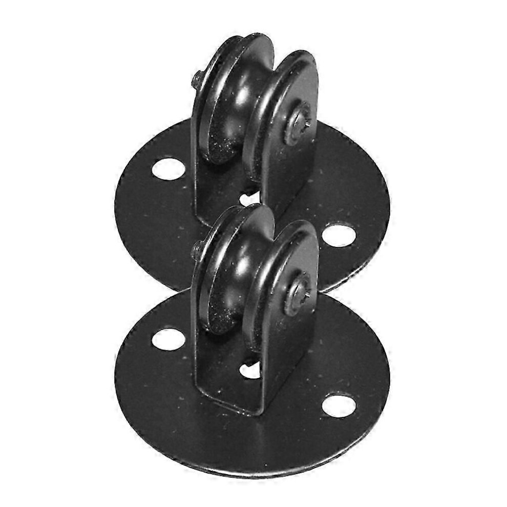 Set of 2 ceiling mounting pulleys for chandelier suspension