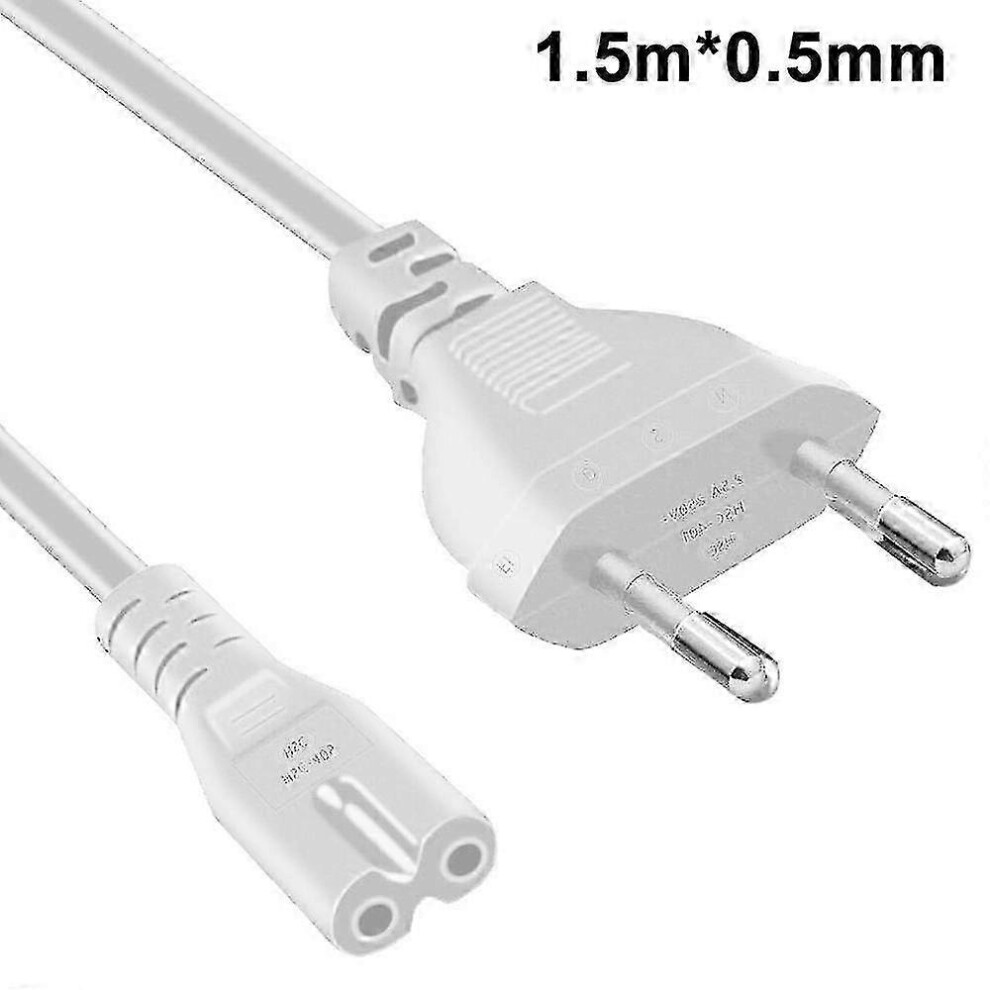 Power Cord AC Power Adapter Two-Conductor Suffix Suitable for Printer / Camera / Nail Lamp / Desk Lamp / Power Supply
