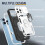 Case for Iphone 13 Pro Max Stand Case with Slide Camera Cover-White Black 3