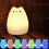 Cute Cat Shape Silicone LED Night Light USB Charging Warm White Light 1