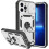 Case for Iphone 13 Pro Max Stand Case with Slide Camera Cover-White Black 1