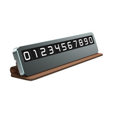 Temporary Parking Number Card for Dashboard and Phone Number Plate for SUVs RVs Autos Vehicles Brown