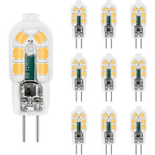 G4 12V 2W LED Bulb Neutral White 4000K 200lm Equivalent to 10W or 20W G4 Halogen Lamp Non-Dimmable AC DC G4 12V LED 4000K for Kitchen Hood and Chandel