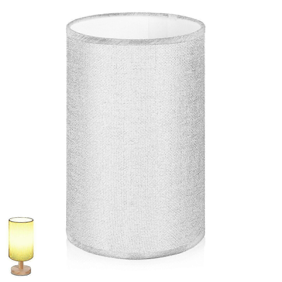 Fabric Desk Lamp Shade, Cylinder Lampshade, Universal, for Bedside Lamp, E27