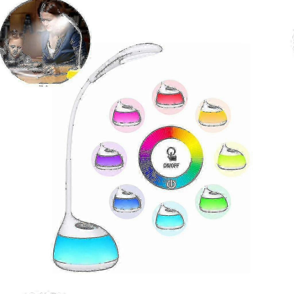 Children's desk lamp, 16 LEDs, dimmable, with touch control