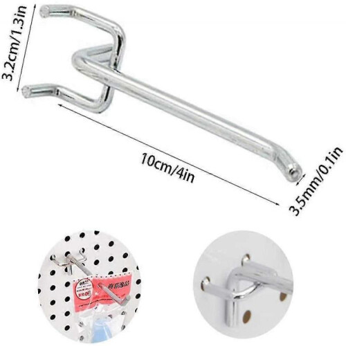 50 Pieces Pegboard Hooks,wall Shelf Hooks for Display Pegboard Garage Store Tools Storage Hanger Wall Shelf Hooks 1
