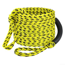 60ft 3K Boat Tow Rope For Tubing, Water Skiing, Wakeboarding, Yellow And Black