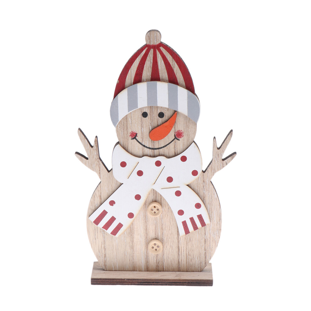 2 Szt. Drewniane Ozdoby Choinkowe W KształCie BałWanka-image