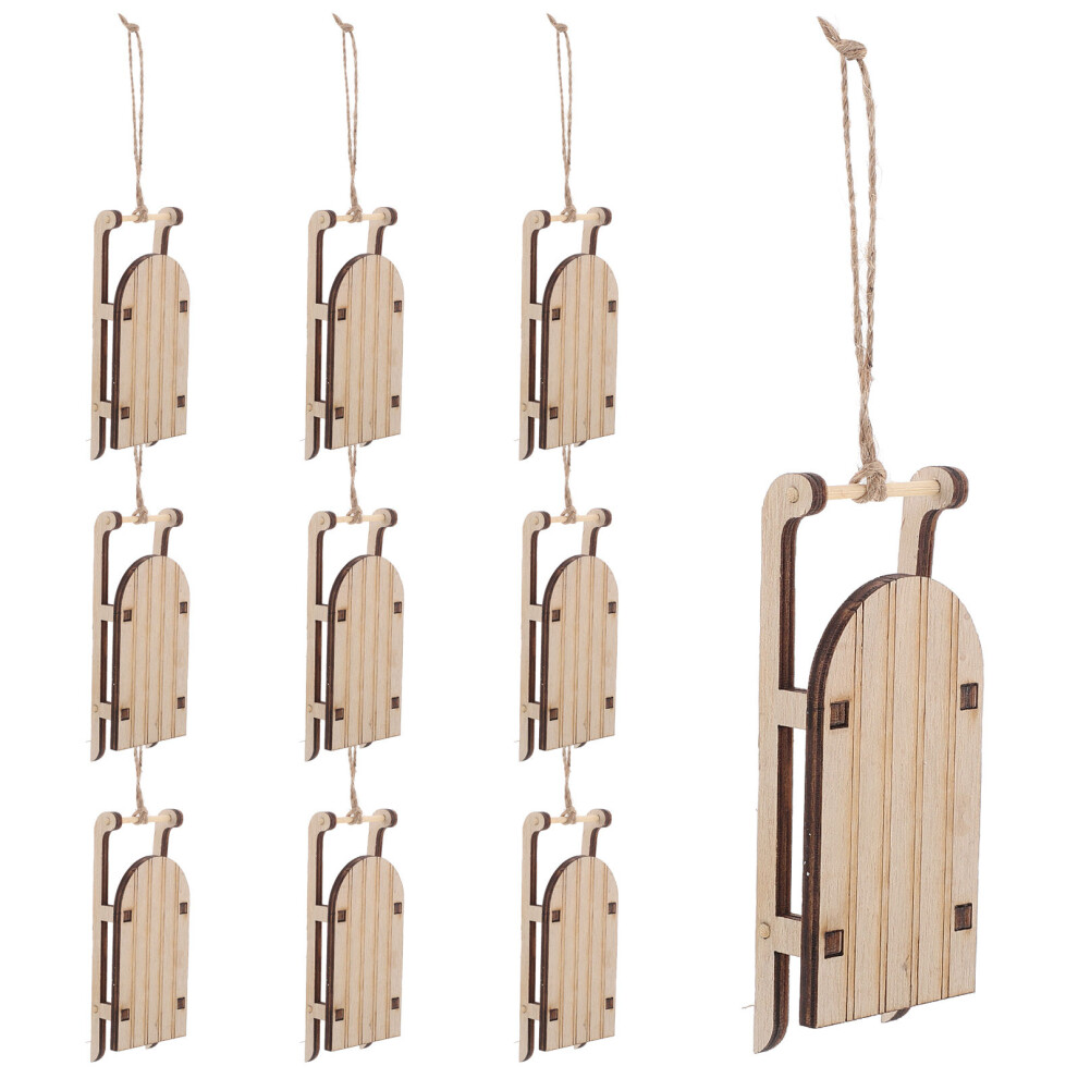 20 Szt. Drewnianych OzdóB Choinkowych W KształCie , Zawieszki-image