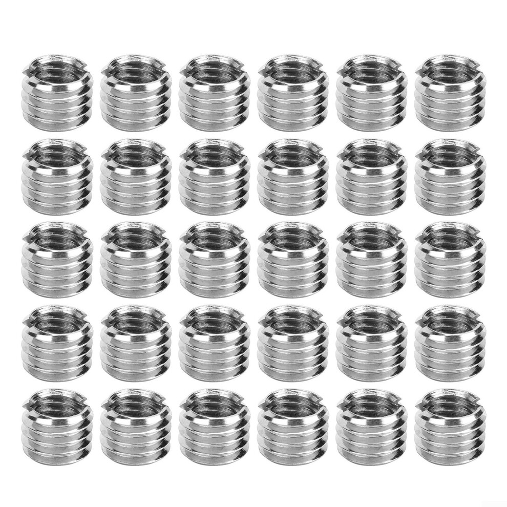 Threaded Inserts Pack 30 Pcs Including M6x1.0 Inner Thread Inserts And M8x1.25 Outer Nuts For Various Uses 9084446014228