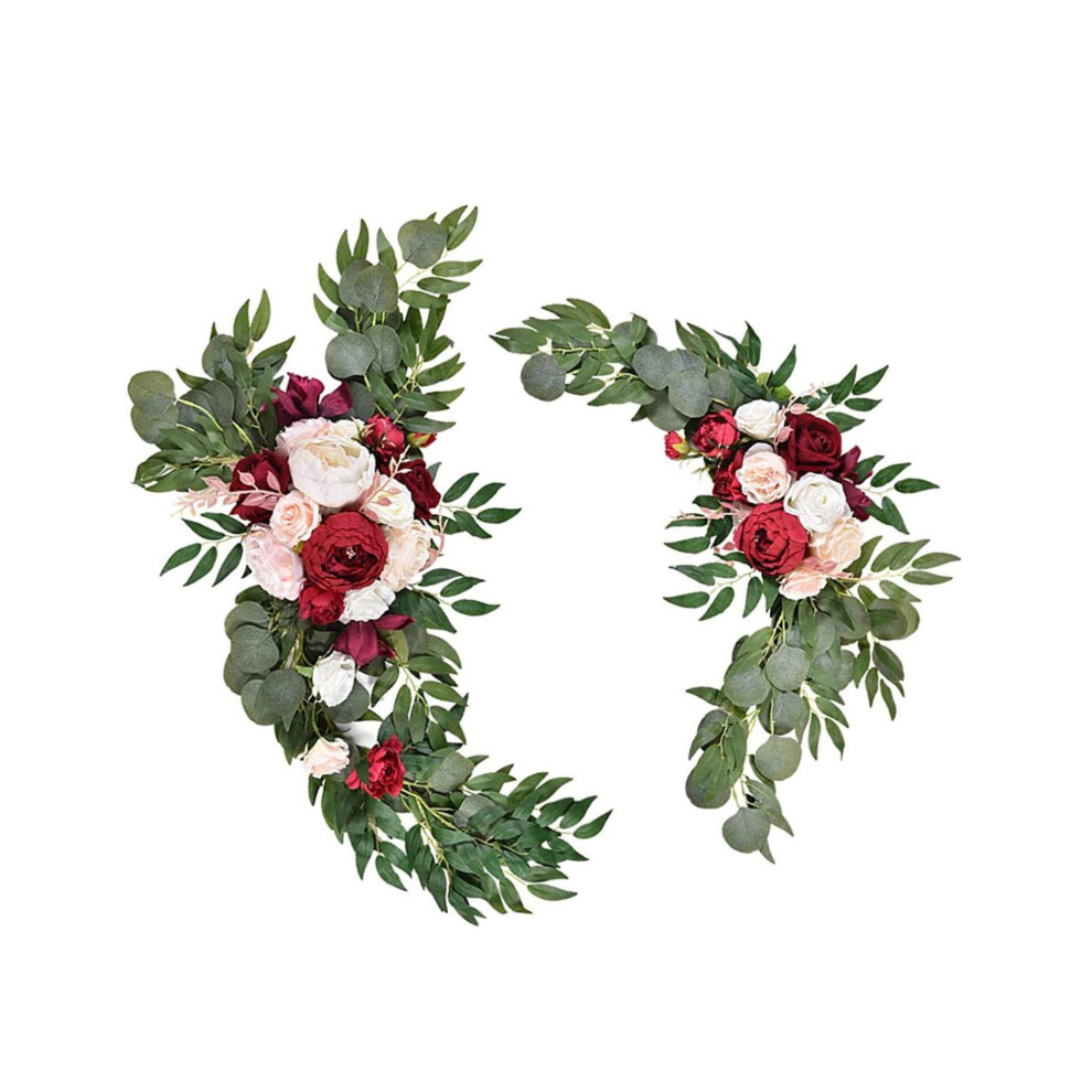 2 Pieces Silk Display Fake Plant Hanging Decorative for Wall Holiday-image-OPC-PKMW25V-NEW