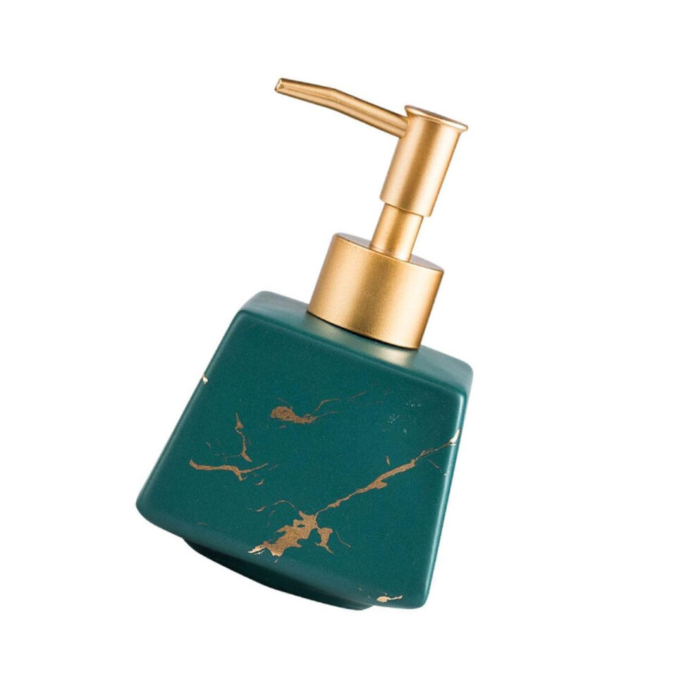 (Green) Bathroom Ceramic Liquid Soap Lotion Dispenser 260ml Refillable-image-OPC-PKMW58C-NEW