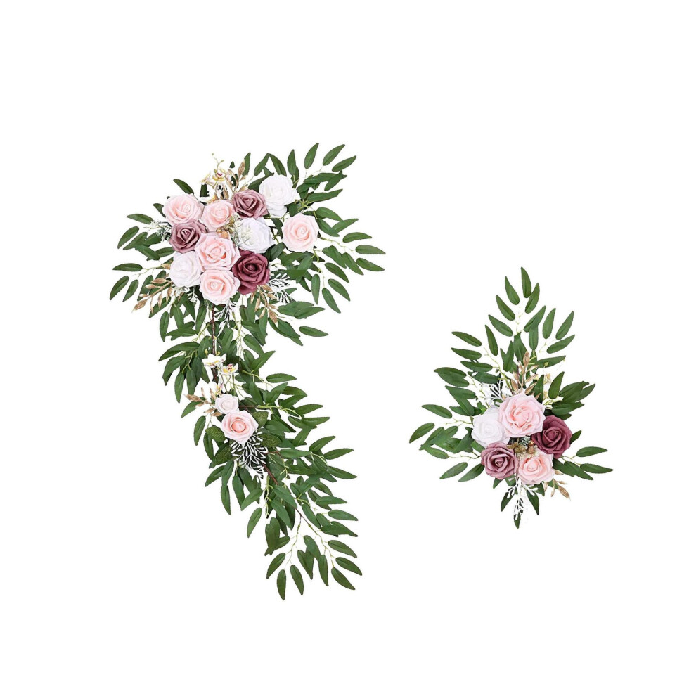 (Pink) Artificial Green Arch Wedding Floral Decoration Home Leaves Party-image-OPC-PKMW6RM-NEW