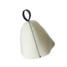 (Dark Blue, 23 x 35cm) Felt Sauna Hat Comfortable Breathable Elastic for Sauna Gifts