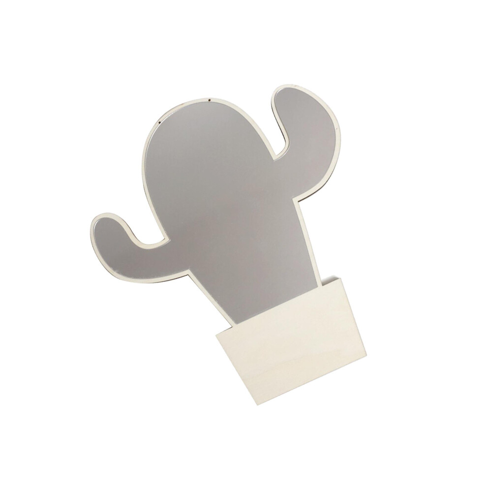 (Cactus) Nordic Acrylic Decorative Wall Vintage Carved Hanging Mirror-image-OPC-PKMW6X9-NEW