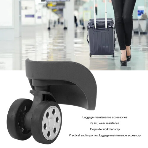 Premium Black Suitcase Wheels - Easy Install & Shock Resistant Duo 2