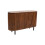 Slatted Dark Mango Wood 2 Door Sideboard Vintage-Style 2