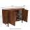 Slatted Dark Mango Wood 2 Door Sideboard Vintage-Style 5