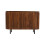 Slatted Dark Mango Wood 2 Door Sideboard Vintage-Style 4