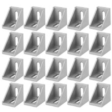 Aluminum Profile Corner Bracket For 3030 Profile, 20-Pack, Sturdy Construction, Compatible With 30x30 T-Slot Extrusions