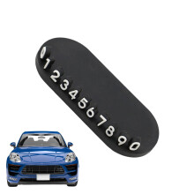 Temporary Parking Card for Cars, Black Temporary Parking License Plate Sign, Dashboard Sign Ornament, Phone Number Plate