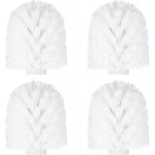 Toilet Brush, 4PCS Toilet Brushes, Replacement Heads for Bathroom Toilet-Ergonomic, Elegant,Durable (4x Brush Heads,White)