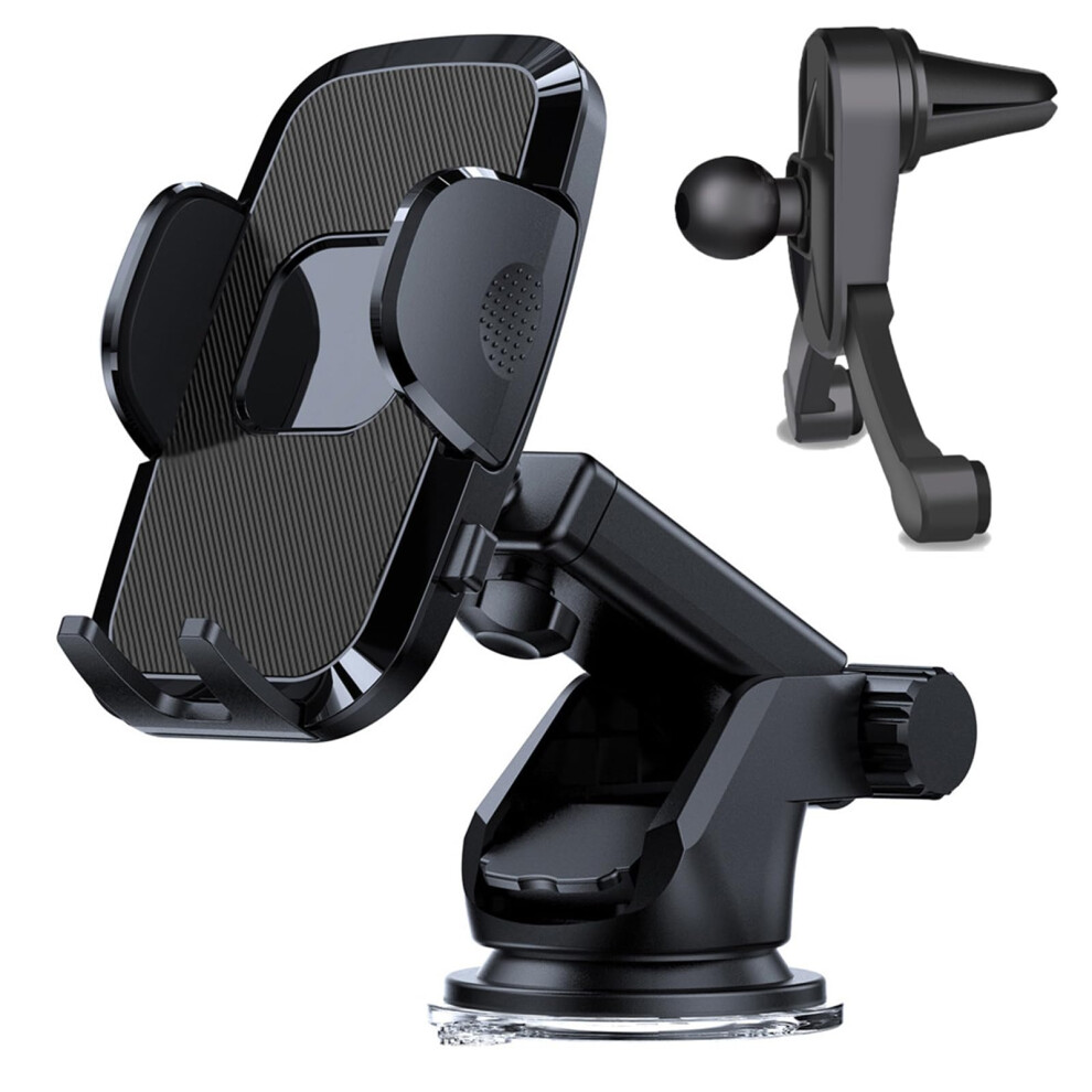 Phone Mount Car Suction Cup Phone Holder For Air Vent Dashboard Windshield Universal Compatibility Flexible Stand 9354506832766