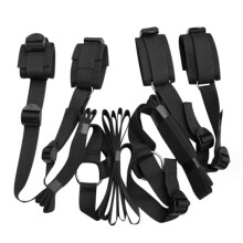 Hand and Foot Cuffs Collar Bondage Tape Set, Adjustable One-Size, BDSM Restraints Kit, Adult Erotic Sex Toys