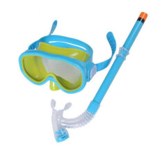 Fashion Children Swimming Glasses with Snorkel Underwater Sports Boys Girls Kids Diving Glass(Sky Blue)