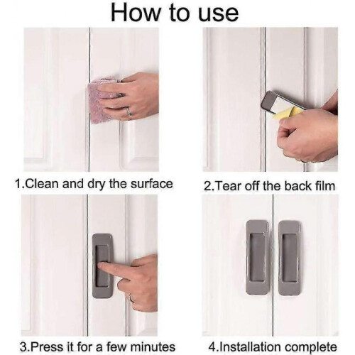 Furniture Handle Set Of 4 Self-adhesive Pulls for Kitchen Cupboard Door Handle Or Window 2