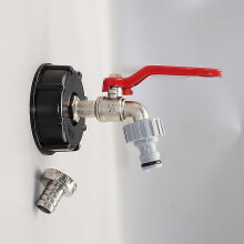 ibc Adapter 1000, Ibc Tank Adapter S60x6 Tank Adapter for Brass Garden Faucet 1.27cm Fuel Oil Hose Fitting, 1 Pcs