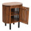 Slatted Mango Wood Bedside Table 4