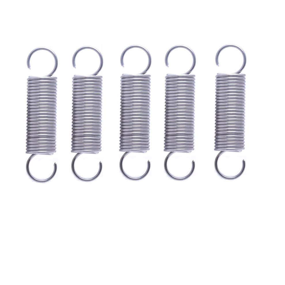 304 Stainless Steel Tension Springs With Hooks, 4-Piece Set, 60Mm Length, 0.8Mm Wire Diameter, 10Mm Outer Diameter 9354506833244