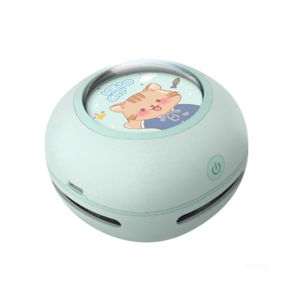 Rotatable Mini Desktop Vacuum Cleaner For Keyboard And Surface Dust, Rotatable Head, Green 9393856854400