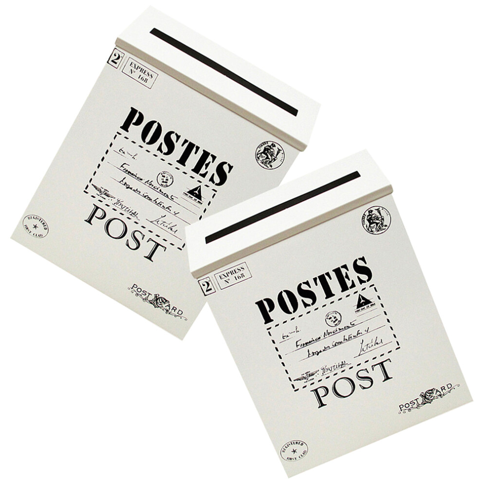 2 Szt. WisząCe żEliwne Skrzynki Na Listy Vintage Do MontażU Na śCianie-image