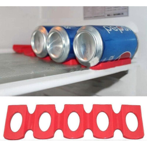 Bottle and Can Easy Stacker, Red Silicone Tin Can Storage Holder 2 Pack 1