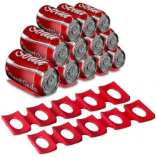 Bottle and Can Easy Stacker, Red Silicone Tin Can Storage Holder 2 Pack