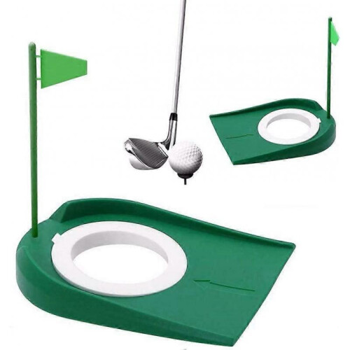Golf putter cup and flagpole putter training hole all-round face adjustment practice golf 2