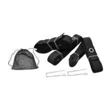 Professional Beach Volleyball Lines 4-Piece Portable Boundary Kit For Backyard Sand Court Black
