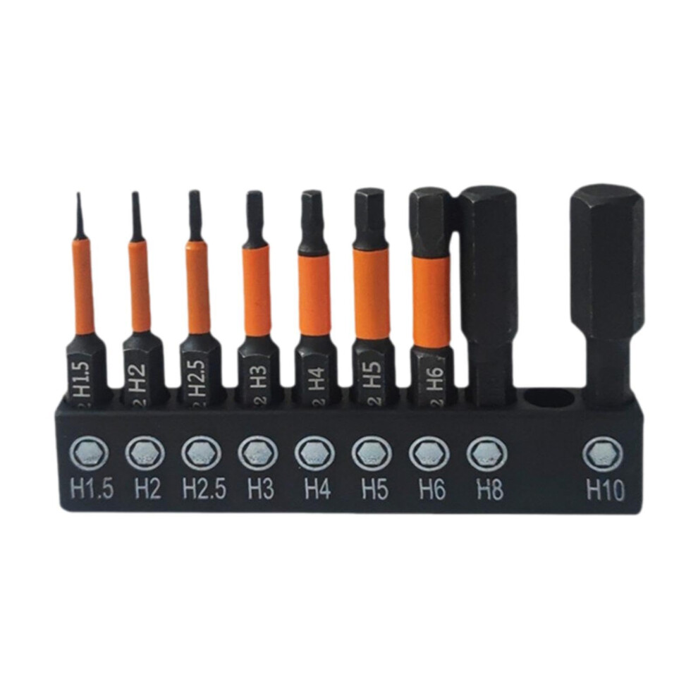 Allen Wrench Drill Bits Set - S2 Steel Hex Bit Set, Black Finish, Allen Key Drill Bits, Versatile Hex Bit Set 9084446015171