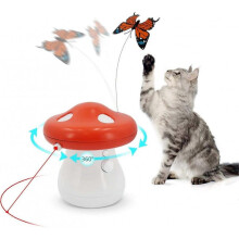 Auto Chase Laser Realistic Butterfly 2 in 1 Chase Electronic Cat Laser Toy Indoor