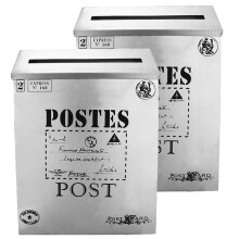 2 pièces boîtes aux lettres vintage , murales extérieures