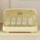 Transparent Plastic Cup Storage Box 38.5x27x25cm Dustproof Rack 6